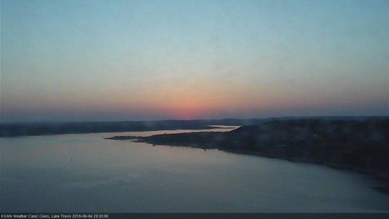 Lake Travis webcam, June 4, 2018 7:35 PM CT