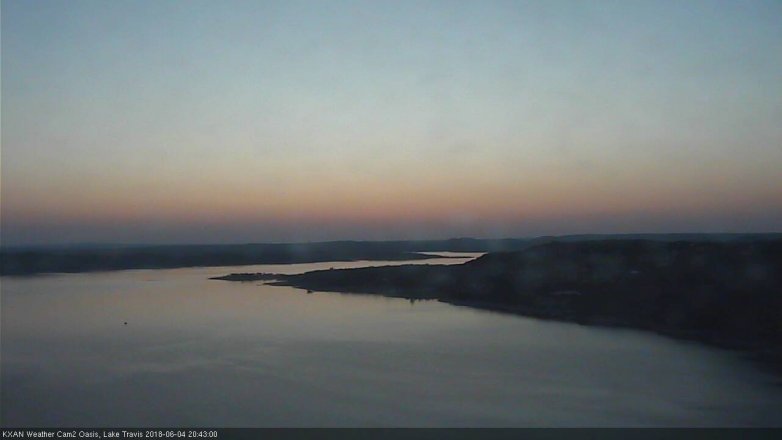 Lake Travis webcam, June 4, 2018 7:45 PM CT