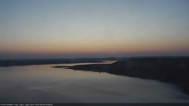Lake Travis webcam, June 4, 2018 7:50 PM CT