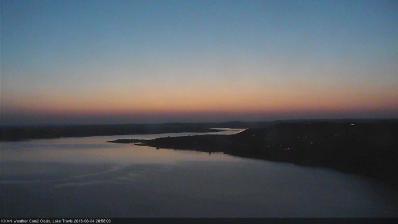 Lake Travis webcam, June 4, 2018 8:00 PM CT