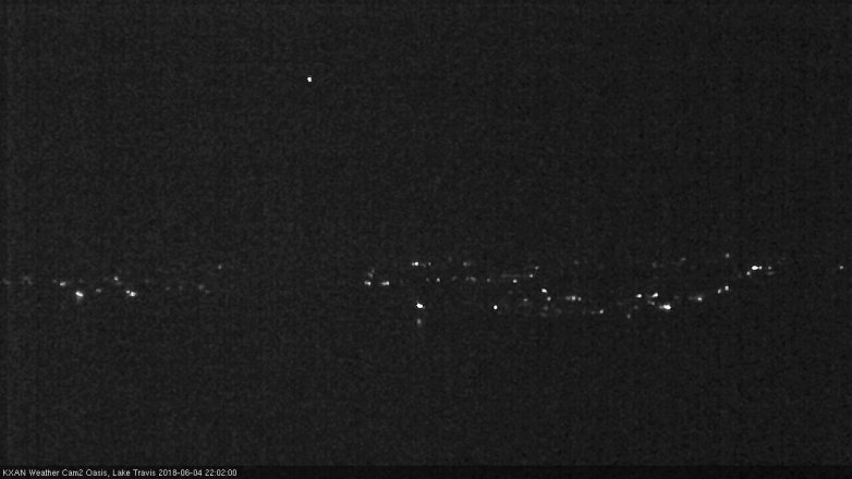 Lake Travis webcam, June 4, 2018 9:05 PM CT
