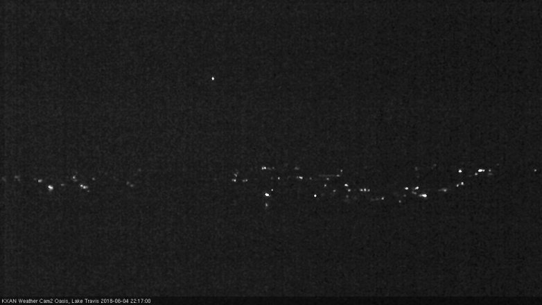 Lake Travis webcam, June 4, 2018 9:20 PM CT