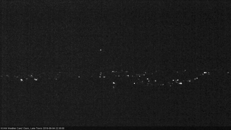 Lake Travis webcam, June 4, 2018 9:40 PM CT
