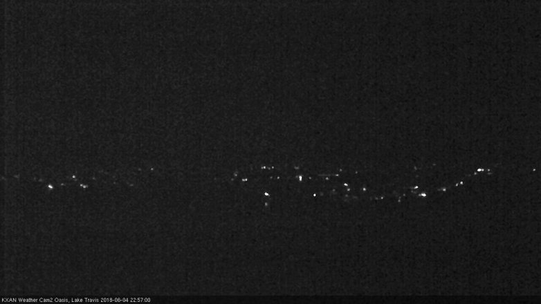 Lake Travis webcam, June 4, 2018 10:00 PM CT