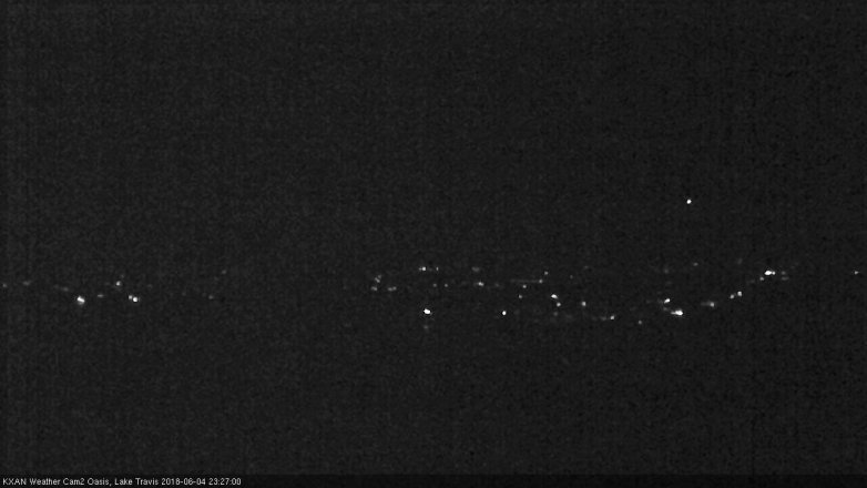 Lake Travis webcam, June 4, 2018 10:30 PM CT