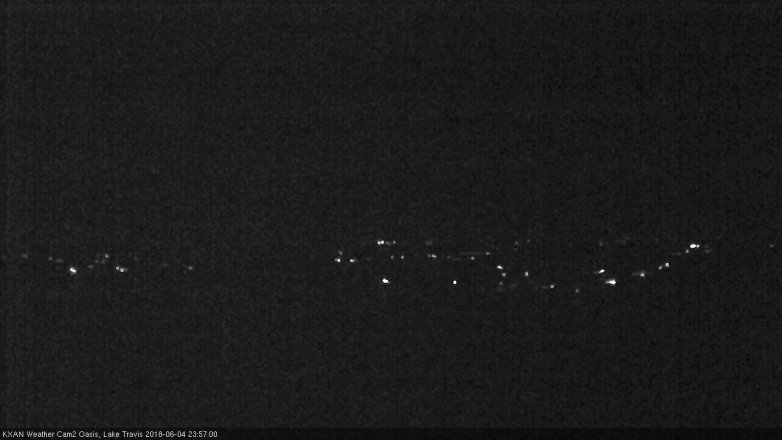 Lake Travis webcam, June 4, 2018 11:00 PM CT