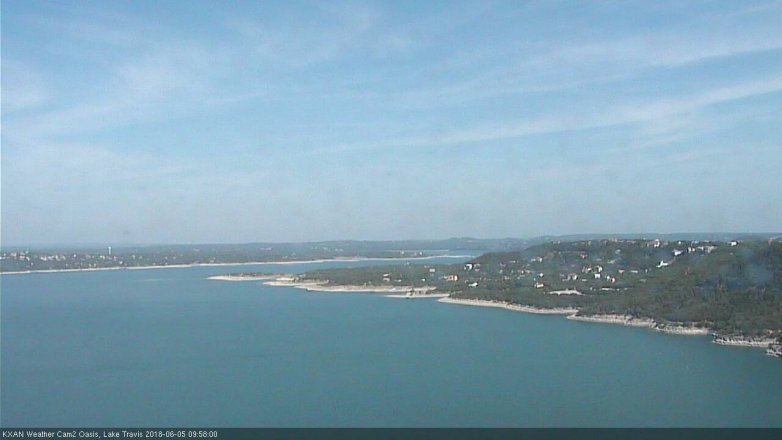 Lake Travis webcam, June 5, 2018 9:00 AM CT