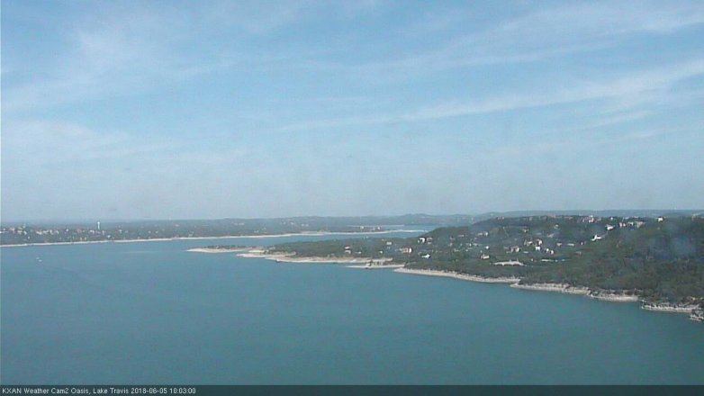 Lake Travis webcam, June 5, 2018 9:05 AM CT