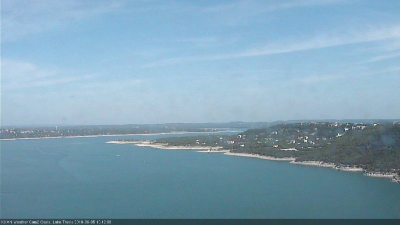 Lake Travis webcam, June 5, 2018 9:15 AM CT