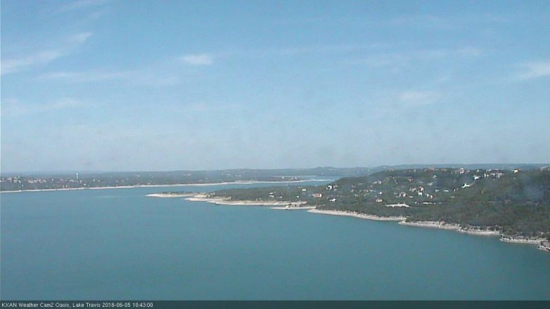 Lake Travis webcam, June 5, 2018 9:45 AM CT