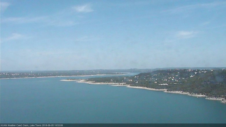 Lake Travis webcam, June 5, 2018 9:55 AM CT