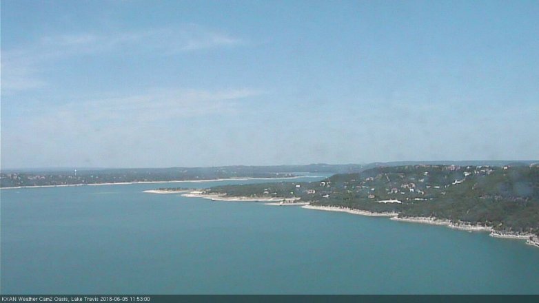 Lake Travis webcam, June 5, 2018 10:55 AM CT