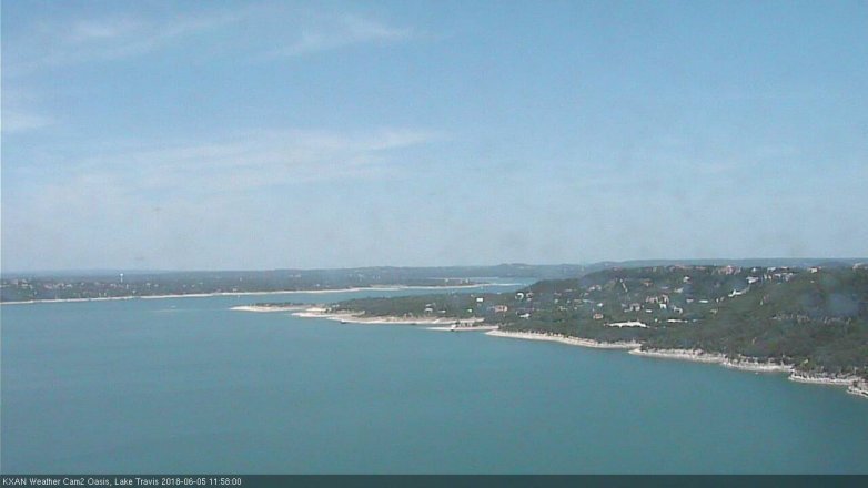 Lake Travis webcam, June 5, 2018 11:00 AM CT