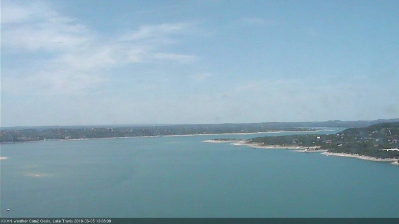 Lake Travis webcam, June 5, 2018 12:10 PM CT