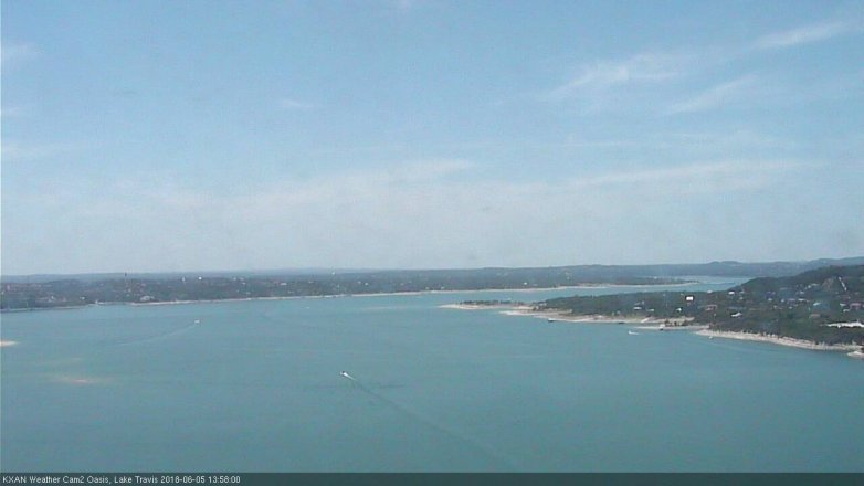 Lake Travis webcam, June 5, 2018 1:00 PM CT