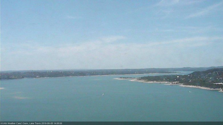 Lake Travis webcam, June 5, 2018 1:10 PM CT