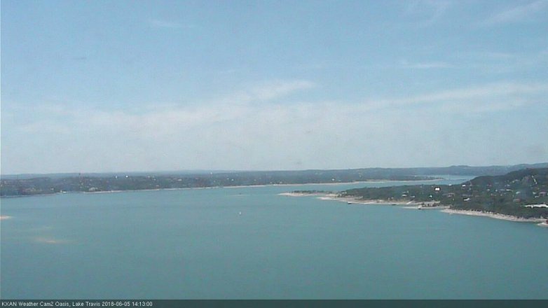 Lake Travis webcam, June 5, 2018 1:15 PM CT