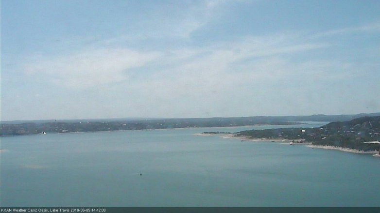 Lake Travis webcam, June 5, 2018 1:45 PM CT