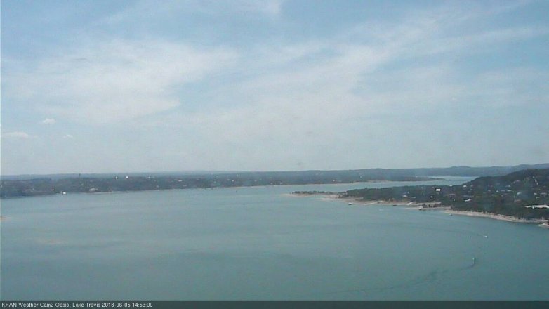 Lake Travis webcam, June 5, 2018 1:55 PM CT