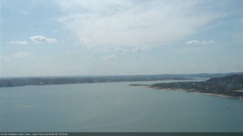 Lake Travis webcam, June 5, 2018 3:05 PM CT
