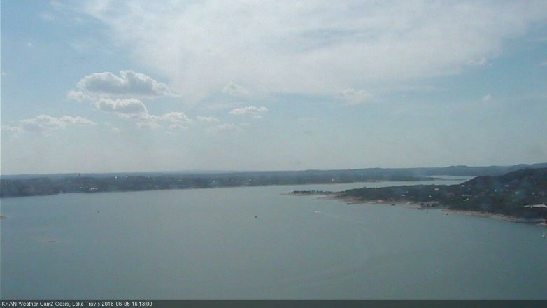 Lake Travis webcam, June 5, 2018 3:15 PM CT