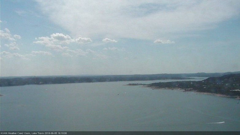 Lake Travis webcam, June 5, 2018 3:20 PM CT