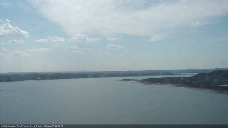 Lake Travis webcam, June 5, 2018 3:25 PM CT