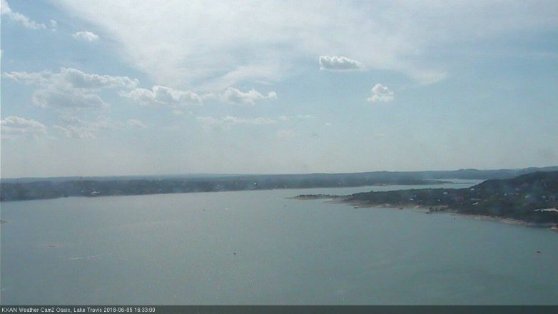 Lake Travis webcam, June 5, 2018 3:35 PM CT