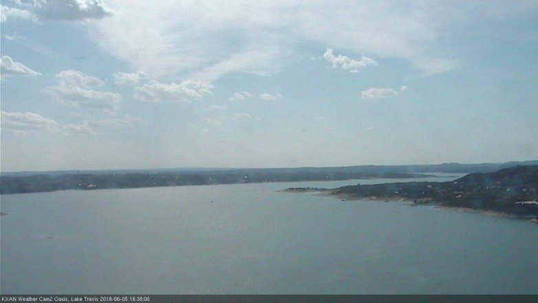 Lake Travis webcam, June 5, 2018 3:40 PM CT