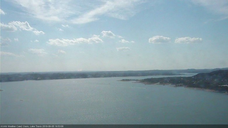 Lake Travis webcam, June 5, 2018 3:55 PM CT