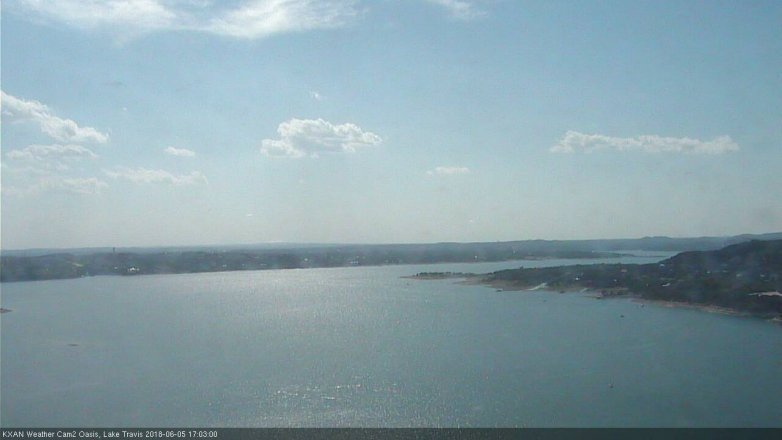 Lake Travis webcam, June 5, 2018 4:05 PM CT