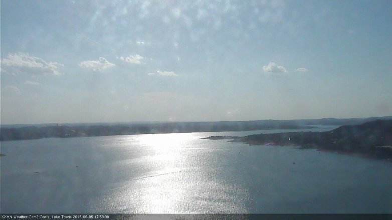 Lake Travis webcam, June 5, 2018 4:55 PM CT