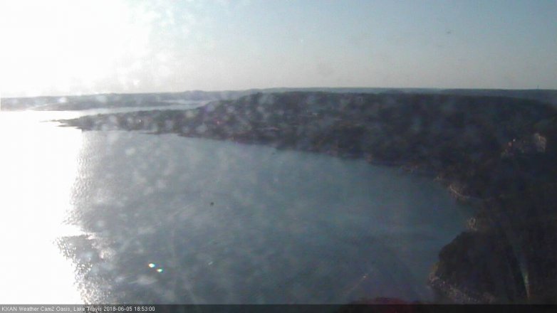 Lake Travis webcam, June 5, 2018 5:55 PM CT