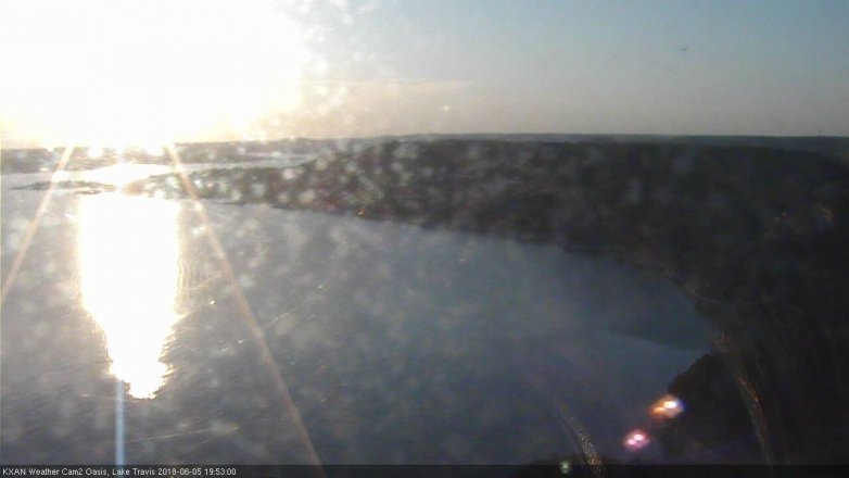 Lake Travis webcam, June 5, 2018 6:55 PM CT
