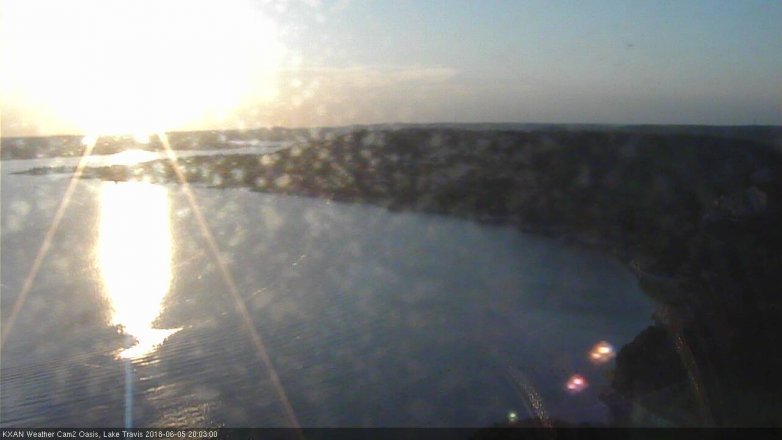 Lake Travis webcam, June 5, 2018 7:05 PM CT