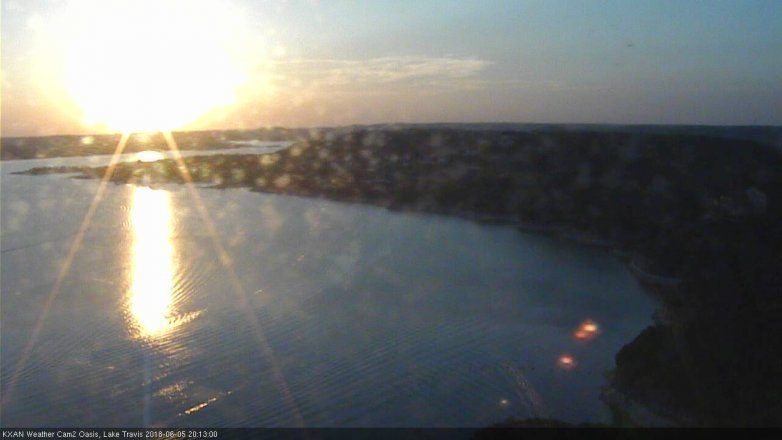 Lake Travis webcam, June 5, 2018 7:15 PM CT