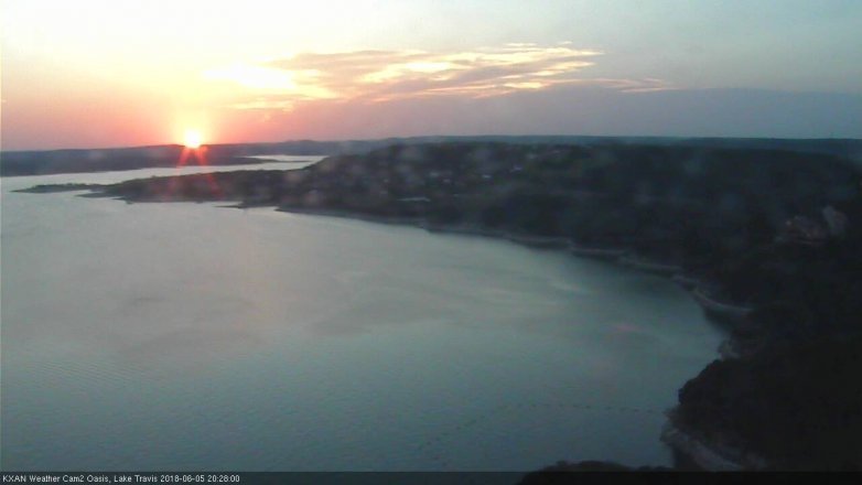Lake Travis webcam, June 5, 2018 7:30 PM CT