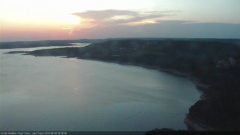 Lake Travis webcam, June 5, 2018 7:40 PM CT