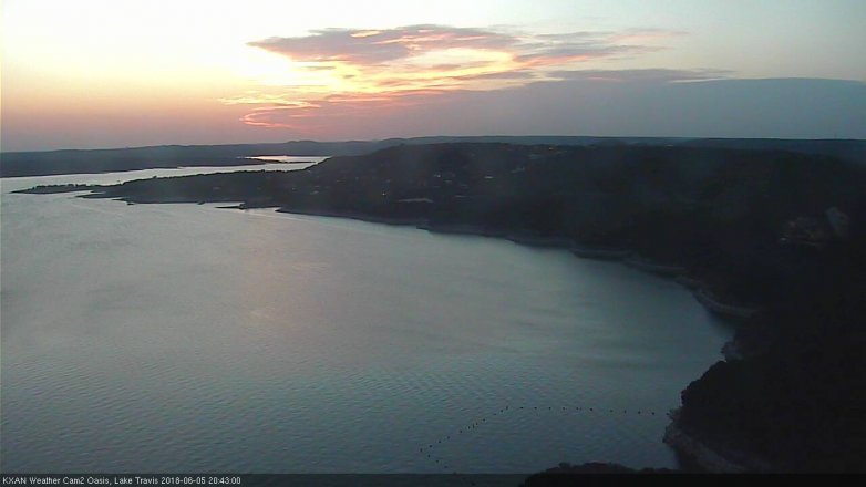 Lake Travis webcam, June 5, 2018 7:45 PM CT