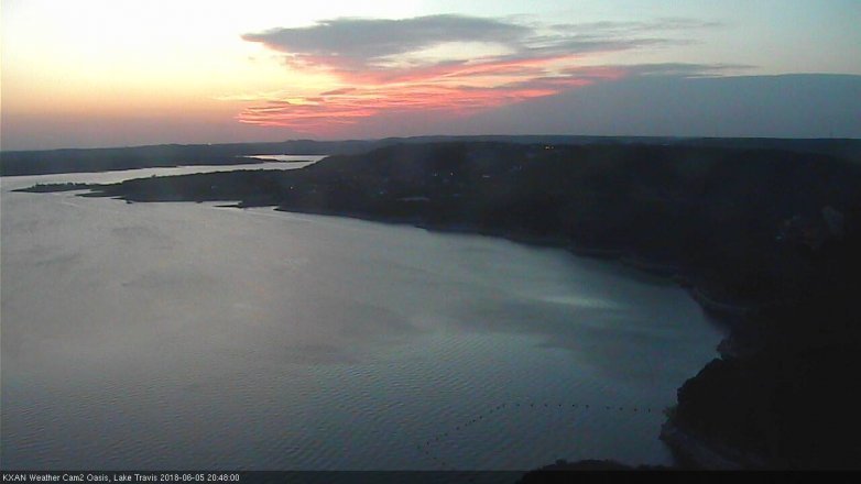 Lake Travis webcam, June 5, 2018 7:50 PM CT