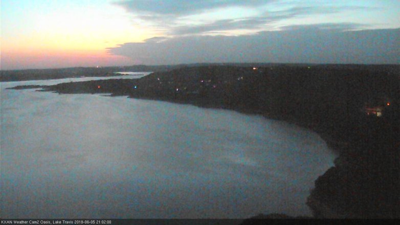 Lake Travis webcam, June 5, 2018 8:05 PM CT