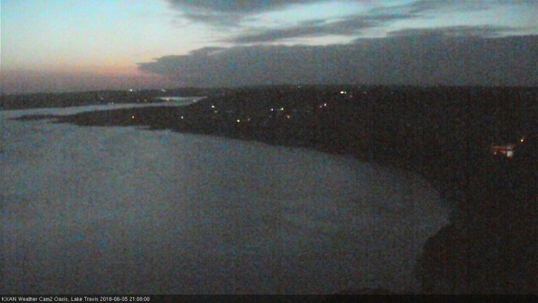 Lake Travis webcam, June 5, 2018 8:10 PM CT