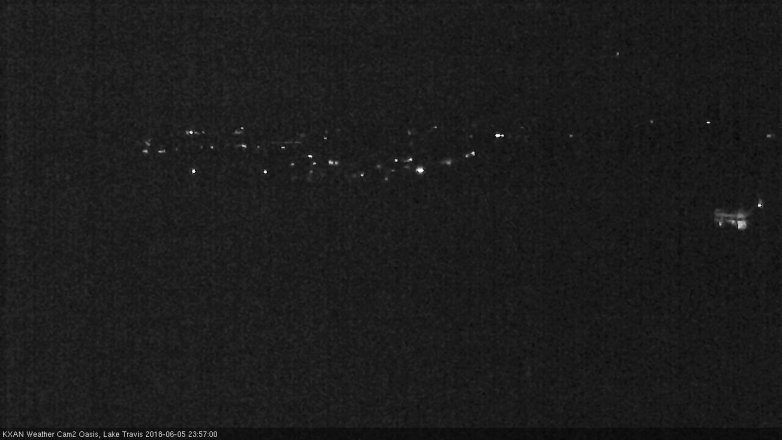 Lake Travis webcam, June 5, 2018 11:00 PM CT