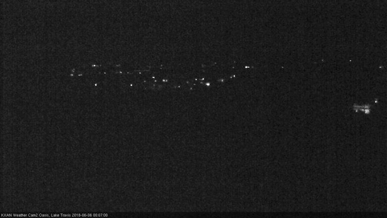 Lake Travis webcam, June 5, 2018 11:10 PM CT