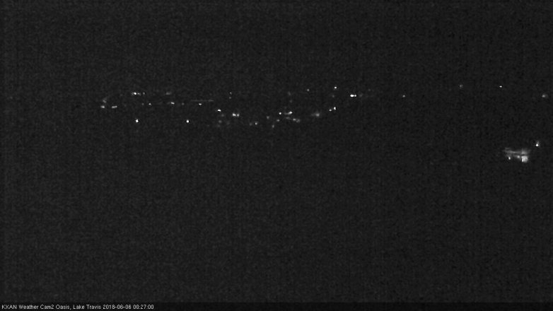 Lake Travis webcam, June 5, 2018 11:30 PM CT