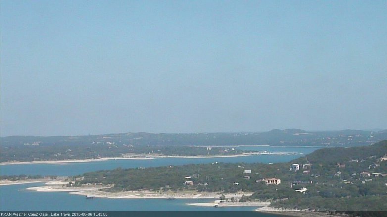 Lake Travis webcam, June 6, 2018 9:45 AM CT