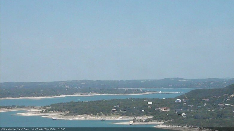 Lake Travis webcam, June 6, 2018 11:15 AM CT