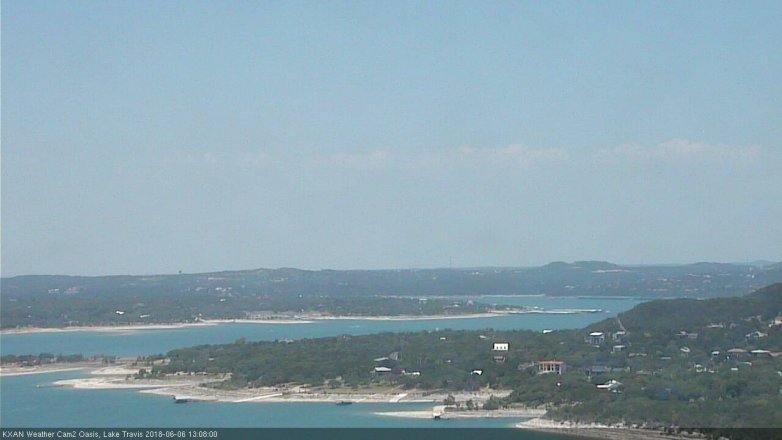 Lake Travis webcam, June 6, 2018 12:10 PM CT