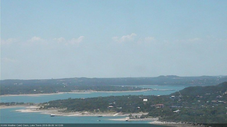 Lake Travis webcam, June 6, 2018 1:15 PM CT