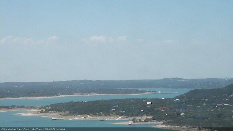 Lake Travis webcam, June 6, 2018 1:20 PM CT